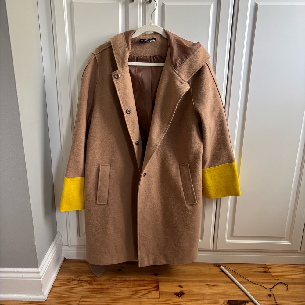 Pietro Brunelli Tan Brown Oversized Maternity Coat